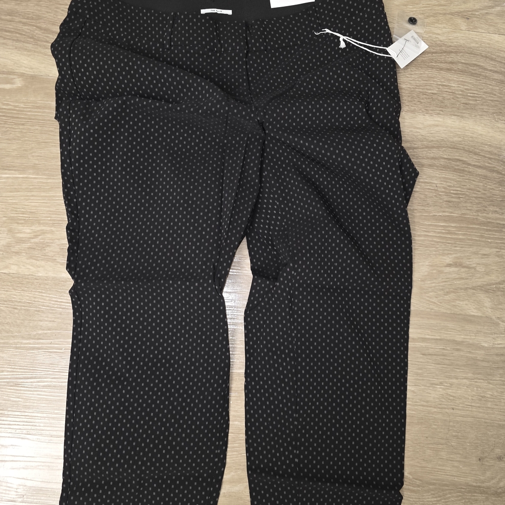 Lane Bryant The Allie Skinny Ankle Pants in Black with Micro Dot Size 18 Petite